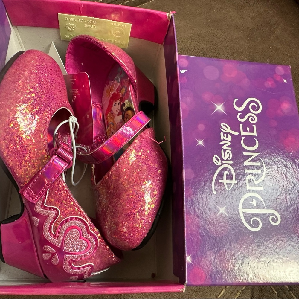 Disney Princess Pink Sparkle Dress Shoes